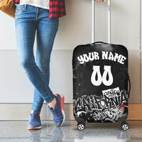 Personalized California Street Graffiti Luggage Cover Monochrome Urban Streetwear - Phoenix Bird - West Coast Riot