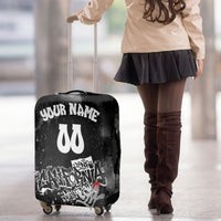 Personalized California Street Graffiti Luggage Cover Monochrome Urban Streetwear - Phoenix Bird - West Coast Riot