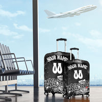 Personalized California Street Graffiti Luggage Cover Monochrome Urban Streetwear - Phoenix Bird - West Coast Riot