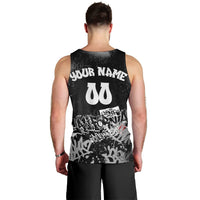 Personalized California Street Graffiti Men Tank Top Monochrome Urban Streetwear - Phoenix Bird - West Coast Riot