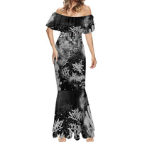 Personalized California Street Graffiti Mermaid Dress Monochrome Urban Streetwear - Phoenix Bird - West Coast Riot