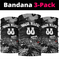 Personalized California Street Graffiti Neck Gaiter Monochrome Urban Streetwear - Phoenix Bird - West Coast Riot