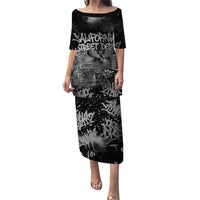 Personalized California Street Graffiti Puletasi Monochrome Urban Streetwear - Phoenix Bird - West Coast Riot