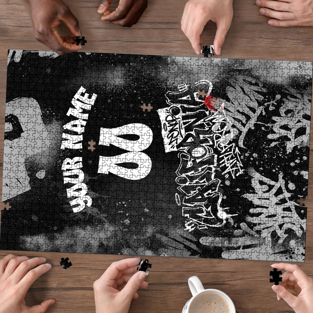 Personalized California Street Graffiti Puzzle Monochrome Urban Streetwear - Phoenix Bird - West Coast Riot