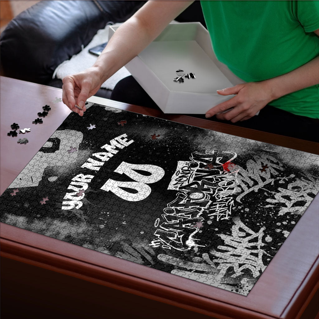 Personalized California Street Graffiti Puzzle Monochrome Urban Streetwear - Phoenix Bird - West Coast Riot