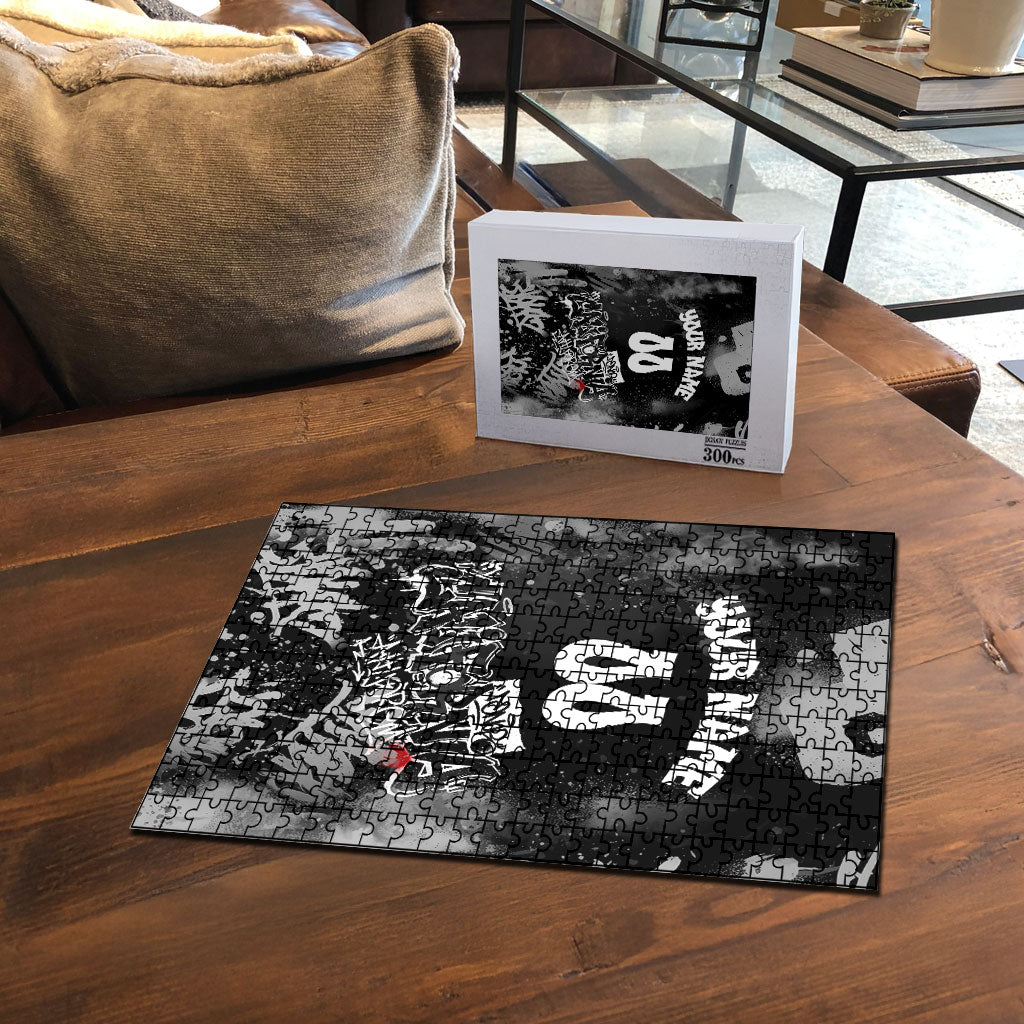 Personalized California Street Graffiti Puzzle Monochrome Urban Streetwear - Phoenix Bird - West Coast Riot