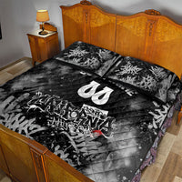 Personalized California Street Graffiti Quilt Bed Set Monochrome Urban Streetwear - Phoenix Bird - West Coast Riot