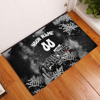 Personalized California Street Graffiti Rubber Doormat Monochrome Urban Streetwear - Phoenix Bird - West Coast Riot