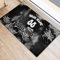 Personalized California Street Graffiti Rubber Doormat Monochrome Urban Streetwear - Phoenix Bird - West Coast Riot