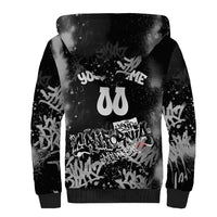 Personalized California Street Graffiti Sherpa Hoodie Monochrome Urban Streetwear - Phoenix Bird - West Coast Riot