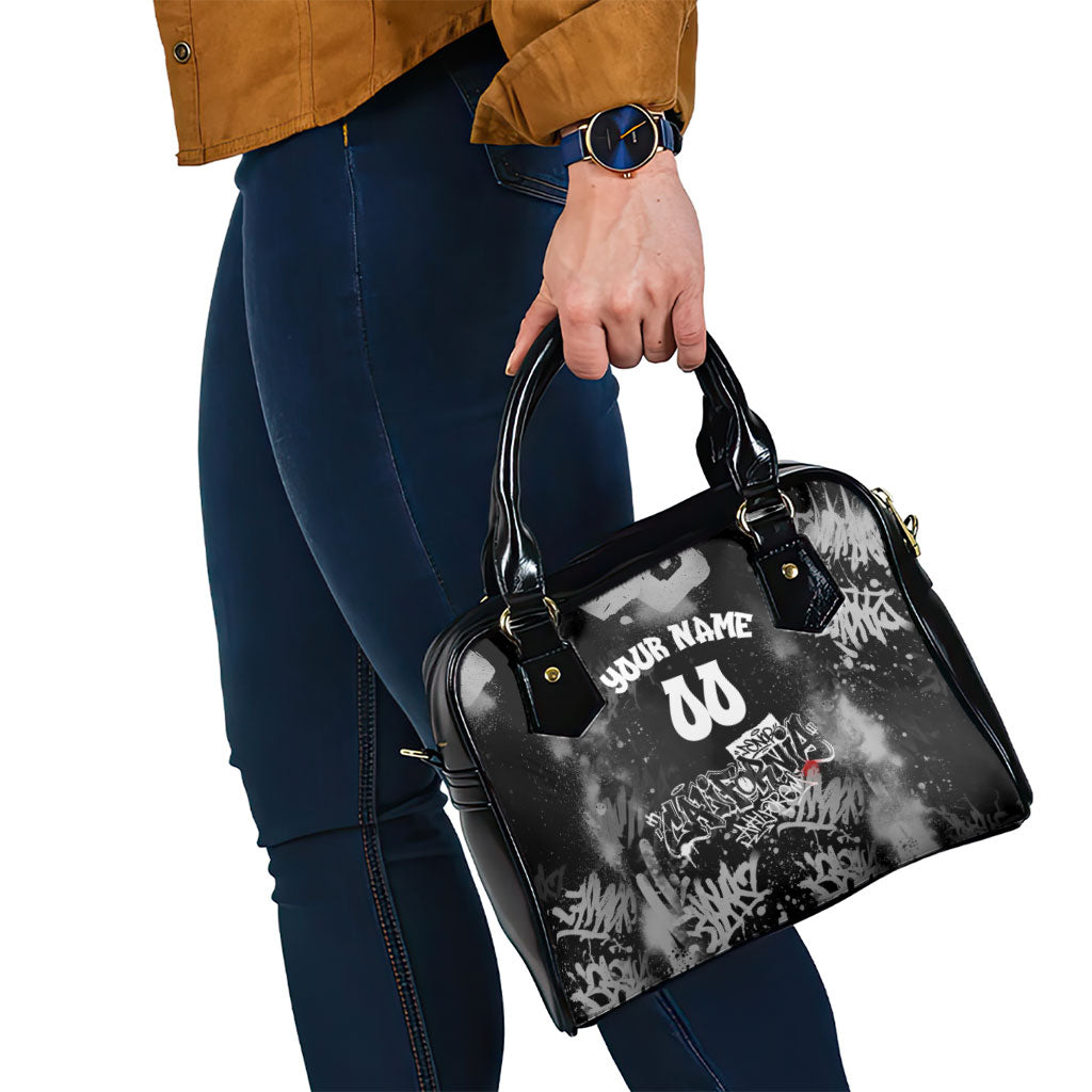 Personalized California Street Graffiti Shoulder Handbag Monochrome Urban Streetwear - Phoenix Bird - West Coast Riot
