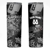 Personalized California Street Graffiti Skinny Tumbler Monochrome Urban Streetwear - Phoenix Bird - West Coast Riot
