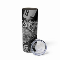 Personalized California Street Graffiti Skinny Tumbler Monochrome Urban Streetwear - Phoenix Bird - West Coast Riot