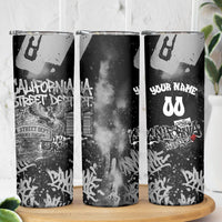 Personalized California Street Graffiti Skinny Tumbler Monochrome Urban Streetwear - Phoenix Bird - West Coast Riot