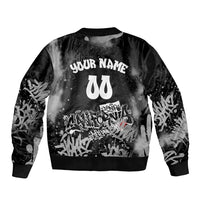 Personalized California Street Graffiti Sleeve Zip Bomber Jacket Monochrome Urban Streetwear - Phoenix Bird - West Coast Riot