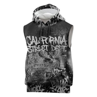 Personalized California Street Graffiti Sleeveless Hoodie Monochrome Urban Streetwear - Phoenix Bird - West Coast Riot