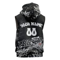 Personalized California Street Graffiti Sleeveless Hoodie Monochrome Urban Streetwear - Phoenix Bird - West Coast Riot