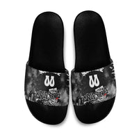Personalized California Street Graffiti Slide Sandals Monochrome Urban Streetwear - Phoenix Bird - West Coast Riot