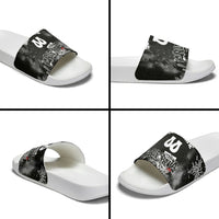 Personalized California Street Graffiti Slide Sandals Monochrome Urban Streetwear - Phoenix Bird - West Coast Riot