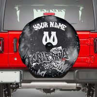 Personalized California Street Graffiti Spare Tire Cover Monochrome Urban Streetwear - Phoenix Bird - West Coast Riot
