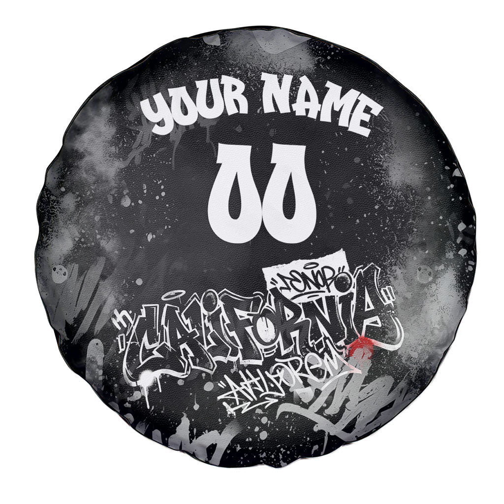 Personalized California Street Graffiti Spare Tire Cover Monochrome Urban Streetwear - Phoenix Bird - West Coast Riot