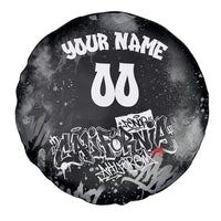 Personalized California Street Graffiti Spare Tire Cover Monochrome Urban Streetwear - Phoenix Bird - West Coast Riot