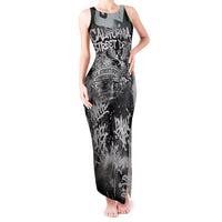 Personalized California Street Graffiti Tank Maxi Dress Monochrome Urban Streetwear - Phoenix Bird - West Coast Riot