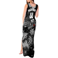 Personalized California Street Graffiti Tank Maxi Dress Monochrome Urban Streetwear - Phoenix Bird - West Coast Riot