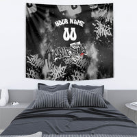 Personalized California Street Graffiti Tapestry Monochrome Urban Streetwear - Phoenix Bird - West Coast Riot