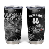Personalized California Street Graffiti Tumbler Cup Monochrome Urban Streetwear - Phoenix Bird - West Coast Riot