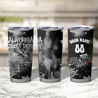 Personalized California Street Graffiti Tumbler Cup Monochrome Urban Streetwear - Phoenix Bird - West Coast Riot