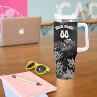 Personalized California Street Graffiti Tumbler With Handle Monochrome Urban Streetwear - Phoenix Bird - West Coast Riot