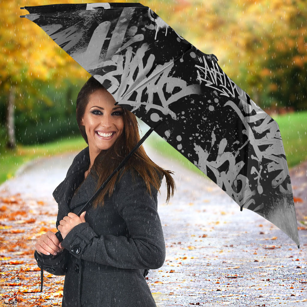 Personalized California Street Graffiti Umbrella Monochrome Urban Streetwear - Phoenix Bird - West Coast Riot