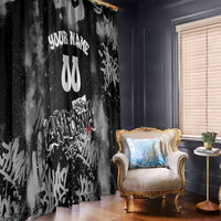 Personalized California Street Graffiti Window Curtain Monochrome Urban Streetwear - Phoenix Bird - West Coast Riot