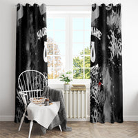 Personalized California Street Graffiti Window Curtain Monochrome Urban Streetwear - Phoenix Bird - West Coast Riot