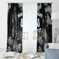 Personalized California Street Graffiti Window Curtain Monochrome Urban Streetwear - Phoenix Bird - West Coast Riot