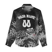 Personalized California Street Graffiti Women Casual Shirt Monochrome Urban Streetwear - Phoenix Bird - West Coast Riot