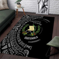 Guatemala National Emblem Area Rug with Mayan Pattern and Orgullo Chapin Quote Design - Wonder Print Shop