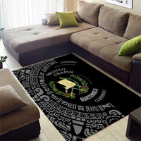 Guatemala National Emblem Area Rug with Mayan Pattern and Orgullo Chapin Quote Design - Wonder Print Shop