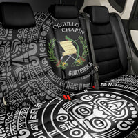 Guatemala National Emblem Back Car Seat Cover with Mayan Pattern and Orgullo Chapin Quote Design - Wonder Print Shop