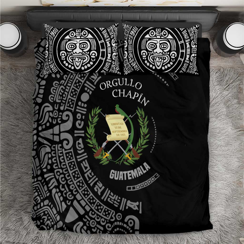 Guatemala National Emblem Bedding Set with Mayan Pattern and Orgullo Chapin Quote Design - Wonder Print Shop