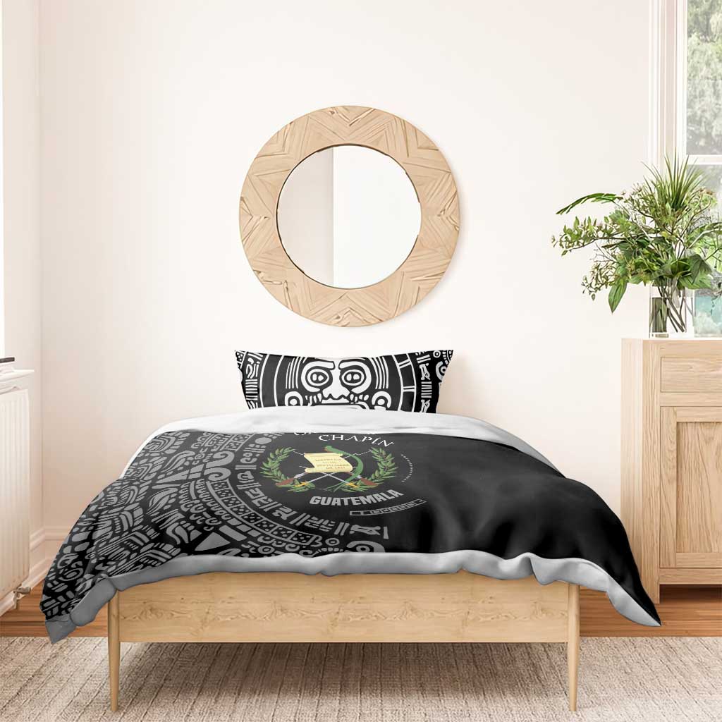 Guatemala National Emblem Bedding Set with Mayan Pattern and Orgullo Chapin Quote Design - Wonder Print Shop