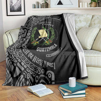 Guatemala National Emblem Blanket with Mayan Pattern and Orgullo Chapin Quote Design - Wonder Print Shop
