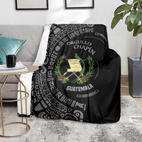 Guatemala National Emblem Blanket with Mayan Pattern and Orgullo Chapin Quote Design - Wonder Print Shop