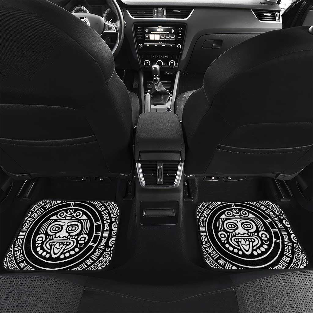 Guatemala National Emblem Car Mats with Mayan Pattern and Orgullo Chapin Quote Design - Wonder Print Shop