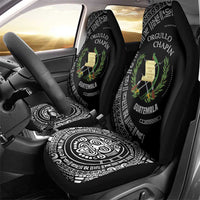 Guatemala National Emblem Car Seat Cover with Mayan Pattern and Orgullo Chapin Quote Design - Wonder Print Shop