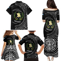 Guatemala National Emblem Family Matching Puletasi and Hawaiian Shirt with Mayan Pattern and Orgullo Chapin Quote Design - Wonder Print Shop