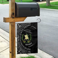 Guatemala National Emblem Garden Flag with Mayan Pattern and Orgullo Chapin Quote Design - Wonder Print Shop