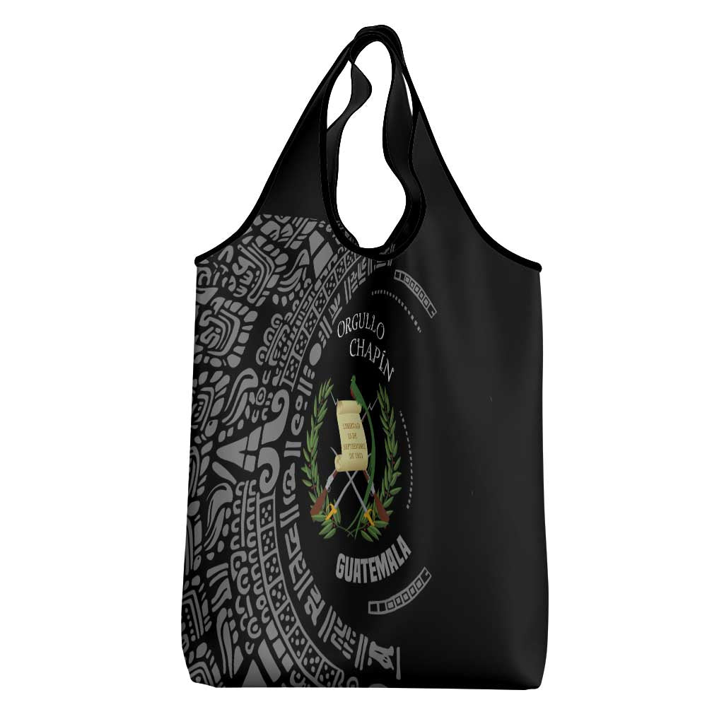 Guatemala National Emblem Grocery Bag with Mayan Pattern and Orgullo Chapin Quote Design - Wonder Print Shop