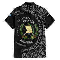 Guatemala National Emblem Hawaiian Shirt with Mayan Pattern and Orgullo Chapin Quote Design - Wonder Print Shop